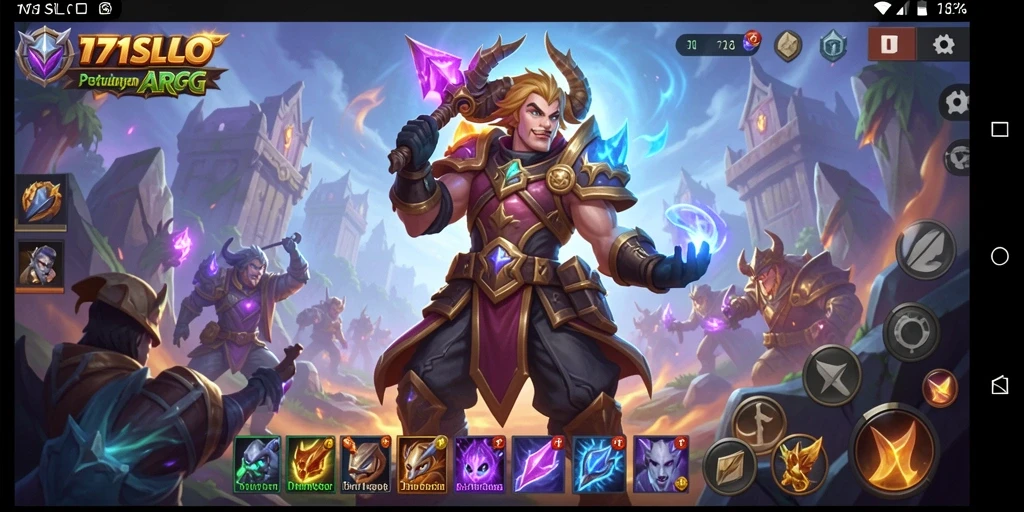 Screenshot menunjukkan pertempuran epik dalam gameplay ARPG 171SLOT.