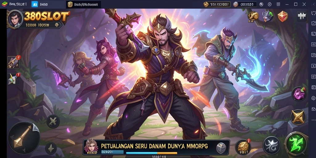 Tangkapan layar utama 380SLOT menampilkan aksi seru dalam gameplay MMORPG.