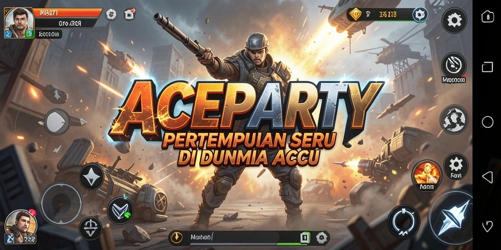 Tangkapan layar gameplay ACEPARTY menampilkan aksi pertempuran yang seru.
