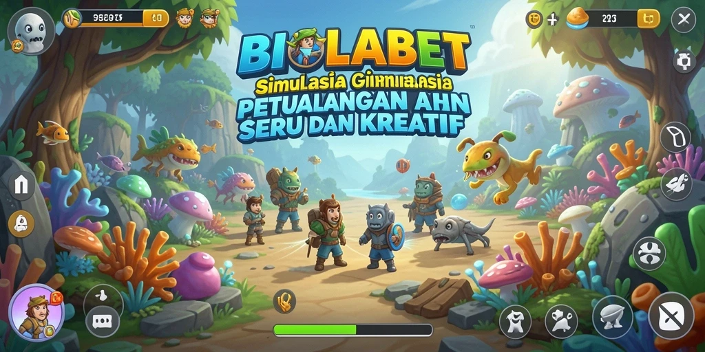 Screenshot gameplay seru dari BIOLABET yang menampilkan eksplorasi dunia simulation.