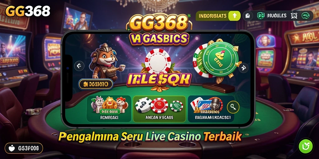 Tampilan menarik dari gameplay Live Casino di GG368.