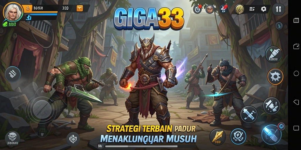 Tampilan gameplay GIGA33 yang penuh strategi dan rencana taktis.