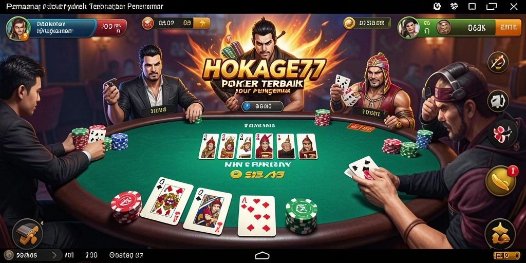 Gameplay HOKAGE77 dengan suasana poker yang mengasyikkan.