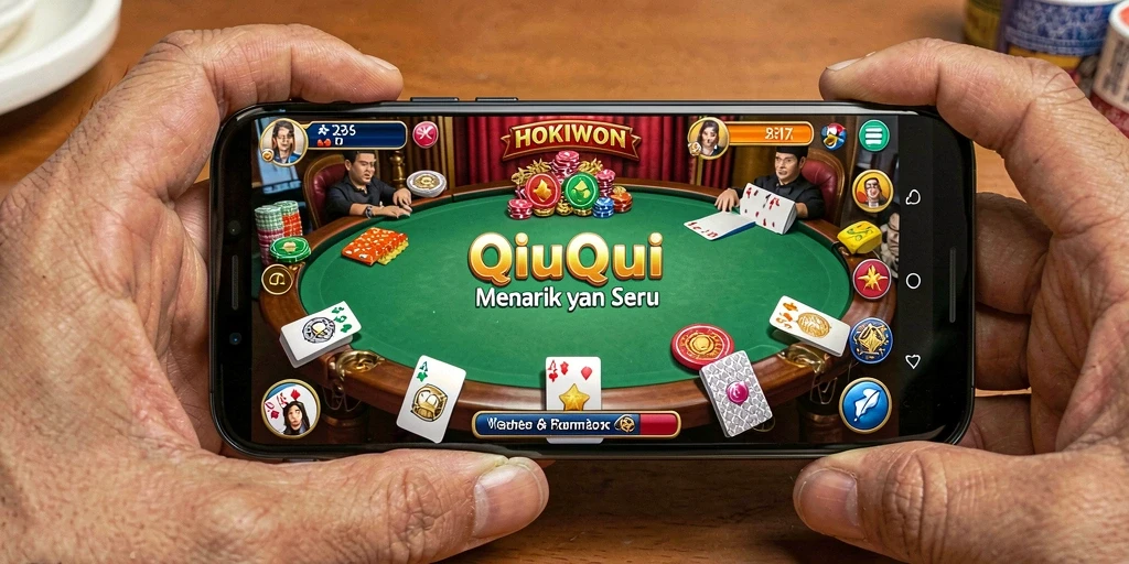 Tangkapan layar menampilkan aksi permainan QiuQiu yang seru.