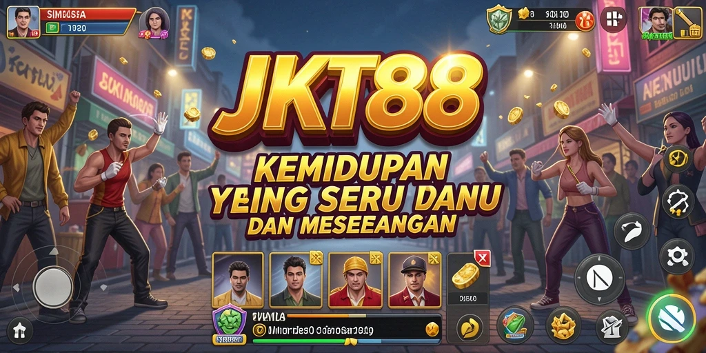 Tampilan gameplay menarik dari JKT88 dengan elemen simulasi yang seru.
