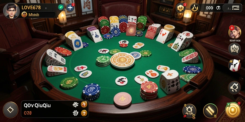 Tampilan gameplay QiuQiu yang seru dan menyenangkan.