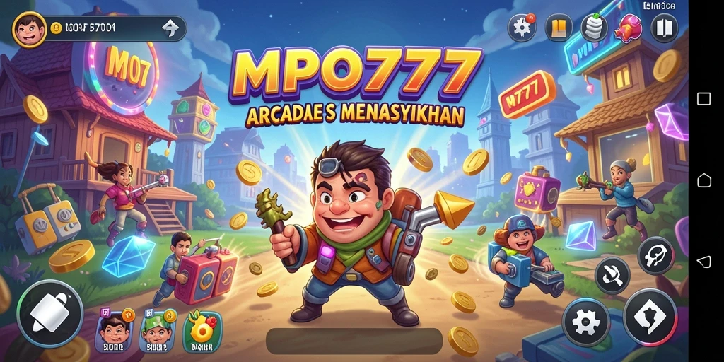 Screenshot utama MPO777 menampilkan aksi gameplay arcade yang mengasyikkan.