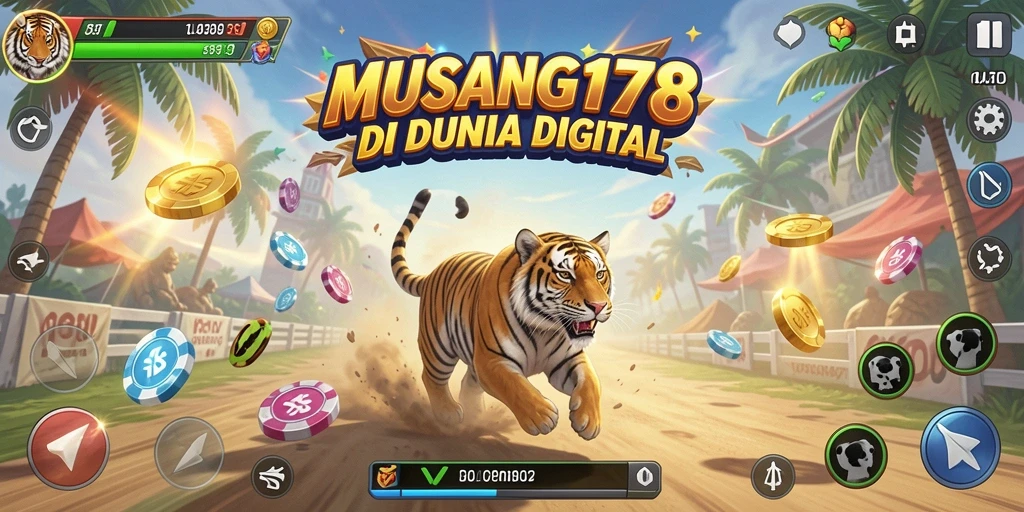 Tampilan gameplay seru di MUSANG178 dengan mobil balap yang memukau.