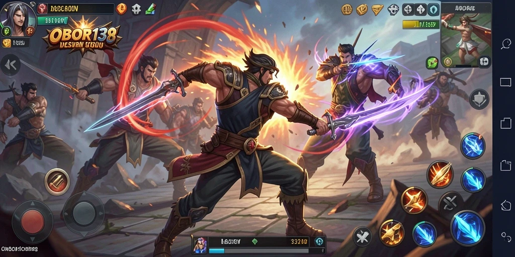 Screenshot dari gameplay OBOR138 yang menunjukkan aksi mendebarkan.
