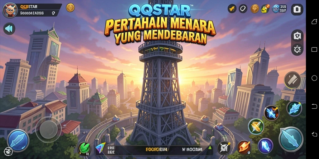 Gameplay seru menara pertahanan di QQSTAR.