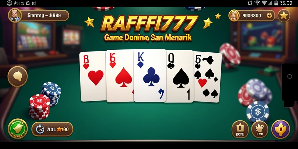 Tampilan gameplay seru dari RAFFI777 yang memperlihatkan keseruan bermain Domino.