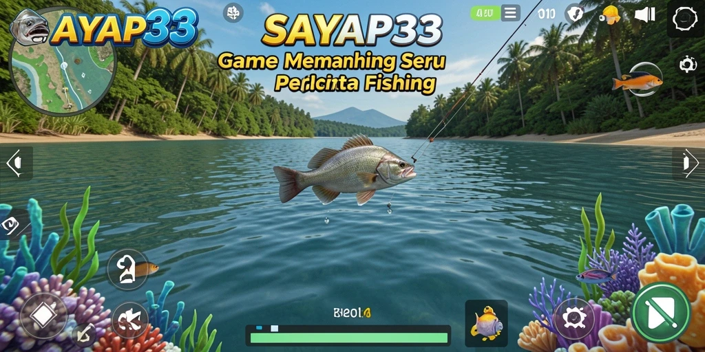 Gameplay SAYAP33 yang mendebarkan saat memancing ikan.