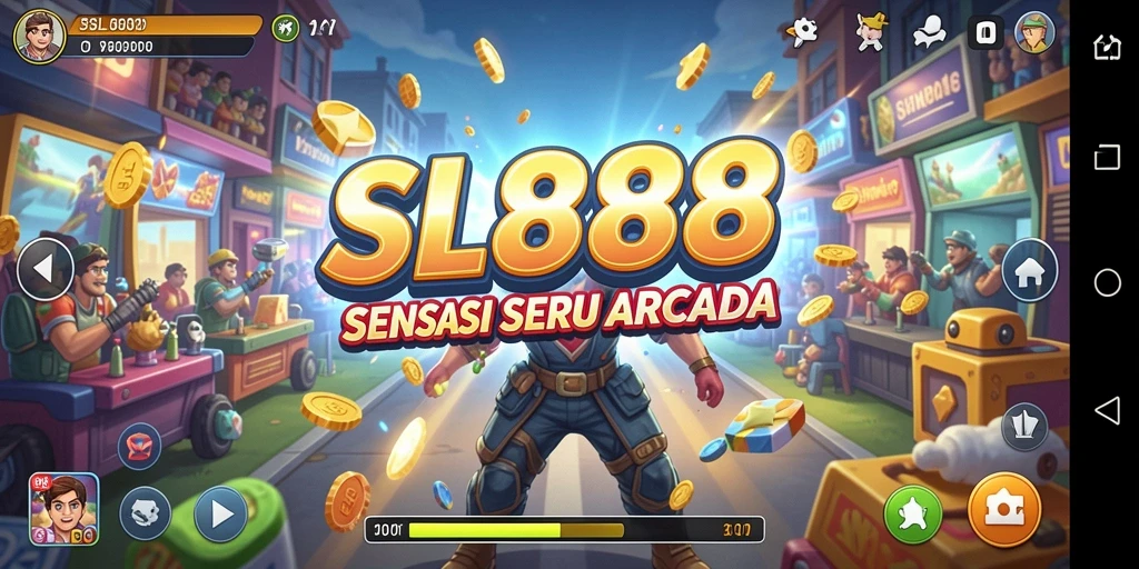 Tampilan atraktif gameplay SL888 yang penuh aksi dan tantangan.