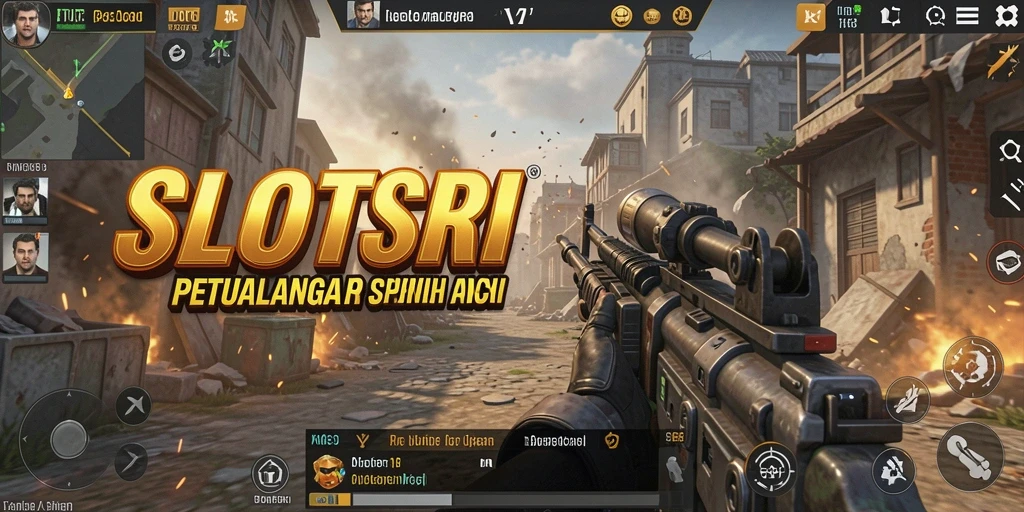 Tangkapan layar gameplay SLOTSRI dengan aksi menembak yang seru.