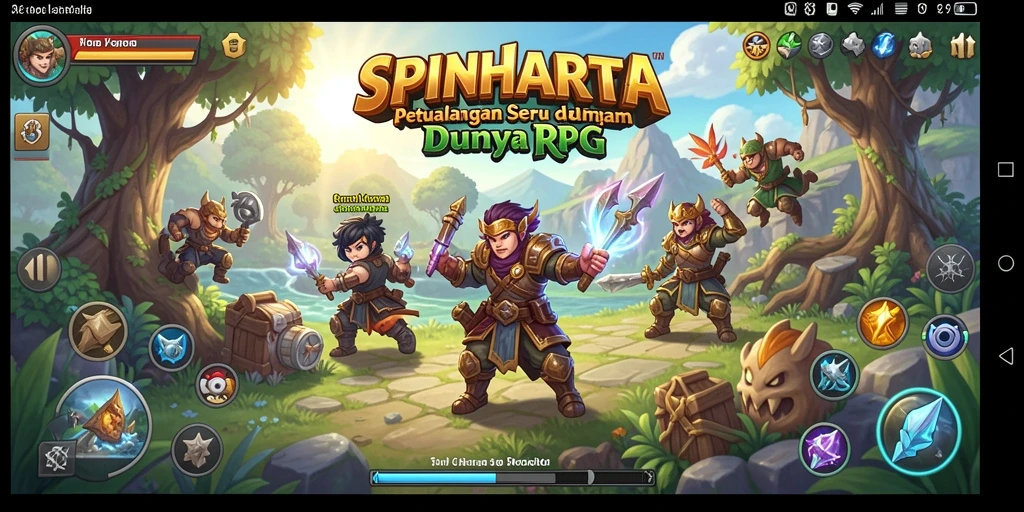 Tampilan gameplay RPG yang mendebarkan di SPINHARTA.