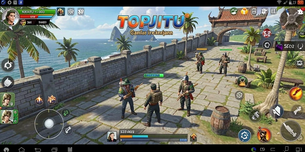 Tangkapan layar gameplay TOPJITU yang ceria dan mengasyikkan.