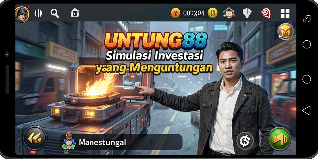 Screenshot menunjukkan pemain mengelola investasi dengan cermat di UNTUNG88.
