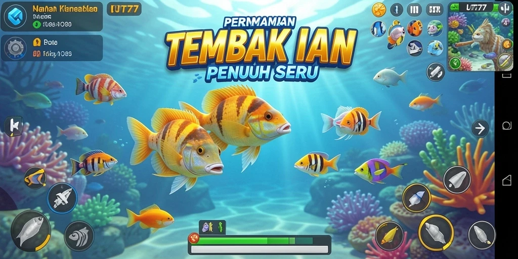 Tampilan gameplay UT77 yang seru dalam menangkap ikan.