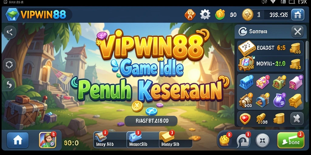Screenshot gameplay VIPWIN88 menampilkan aksi seru dalam permainan Idle.