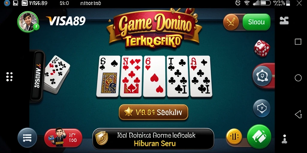 Tampilan gameplay yang seru di Domino VISA89.